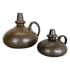 Jarrón de cerámica abstracta Studio Pottery Objetos de Rudi Stahl, Alemania, años 70