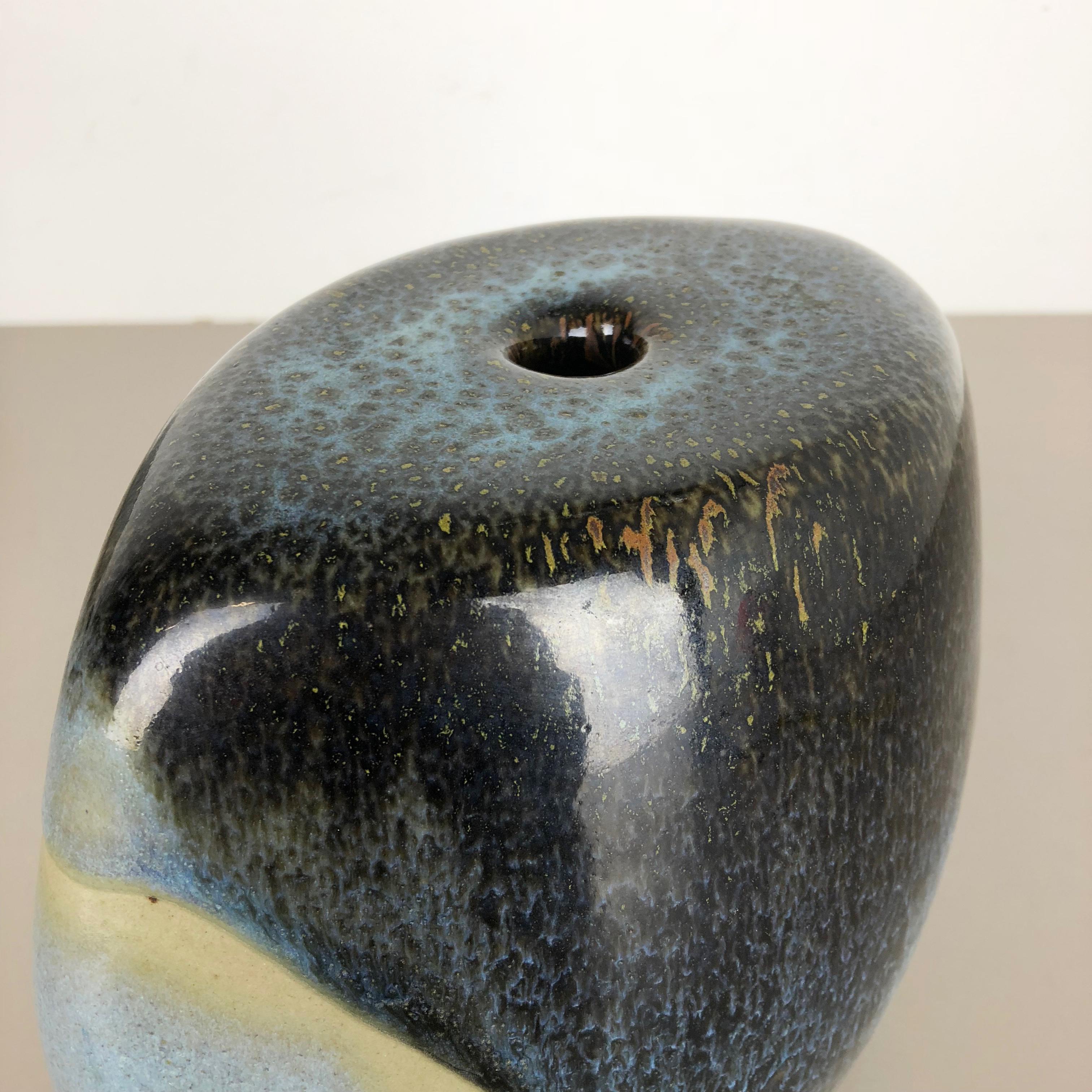 Abstrakte Vase aus Keramik im Studio-Stil von Gotlind Weigel, Deutschland, 1960er Jahre im Angebot 9