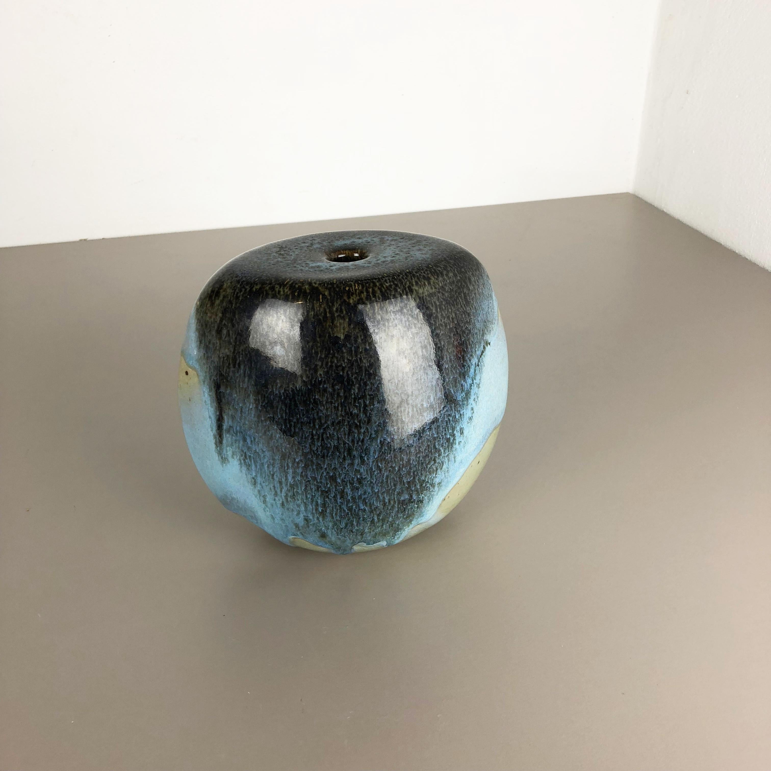 Mid-Century Modern Abstract Ceramic Studio Stoneware Vase by Gotlind Weigel, Germany, 1960s