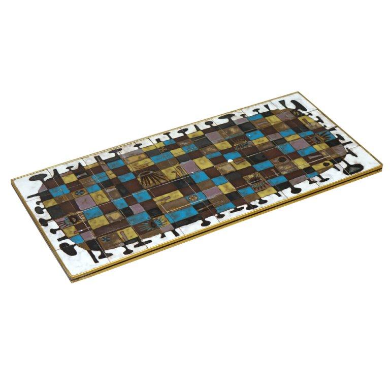 Abstract Ceramic Tile Wall Decoration by J Nolf For Sale