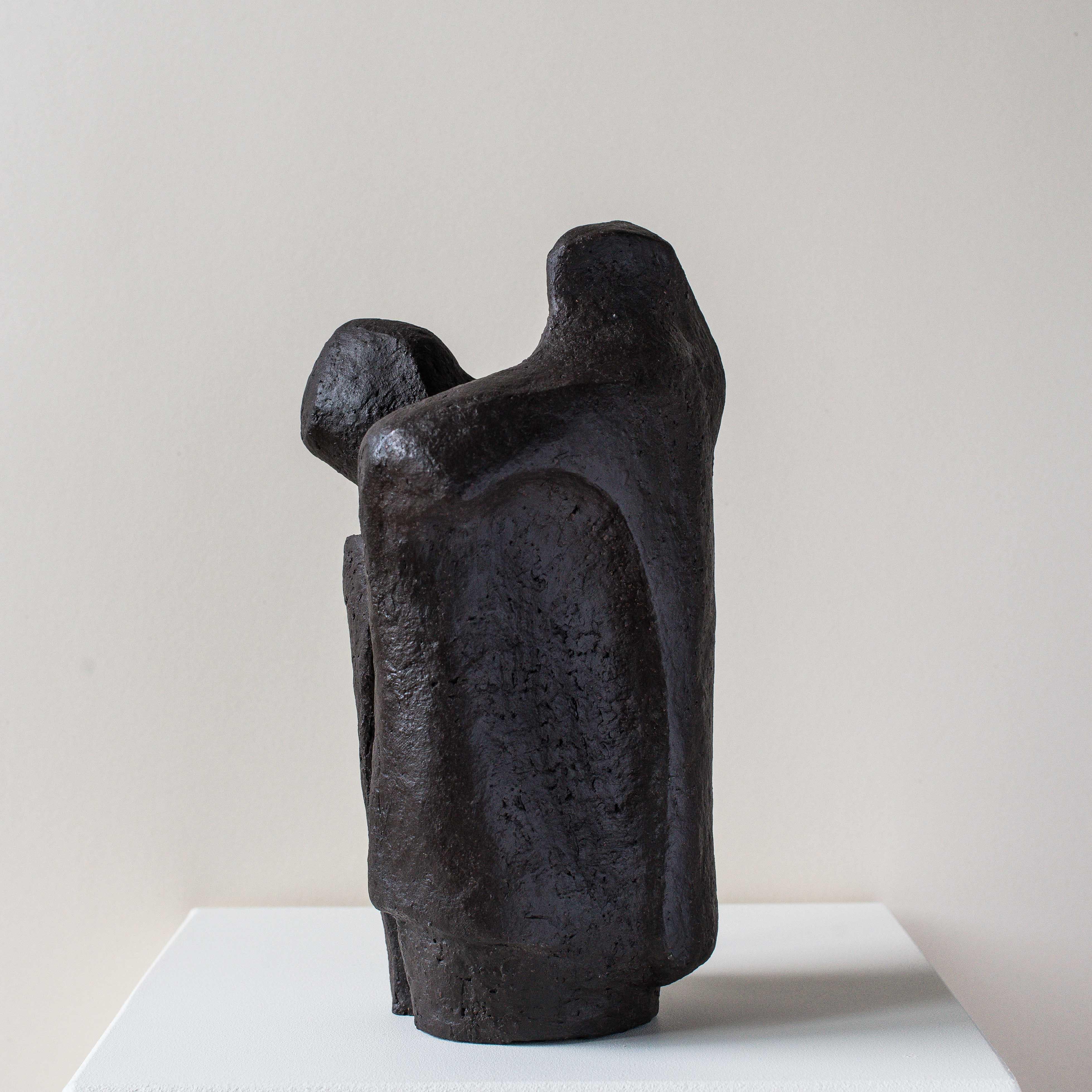 Sculpture abstraite du milieu du siècle, argile de chamotte de forme libre Bon état à ROUEN, FR