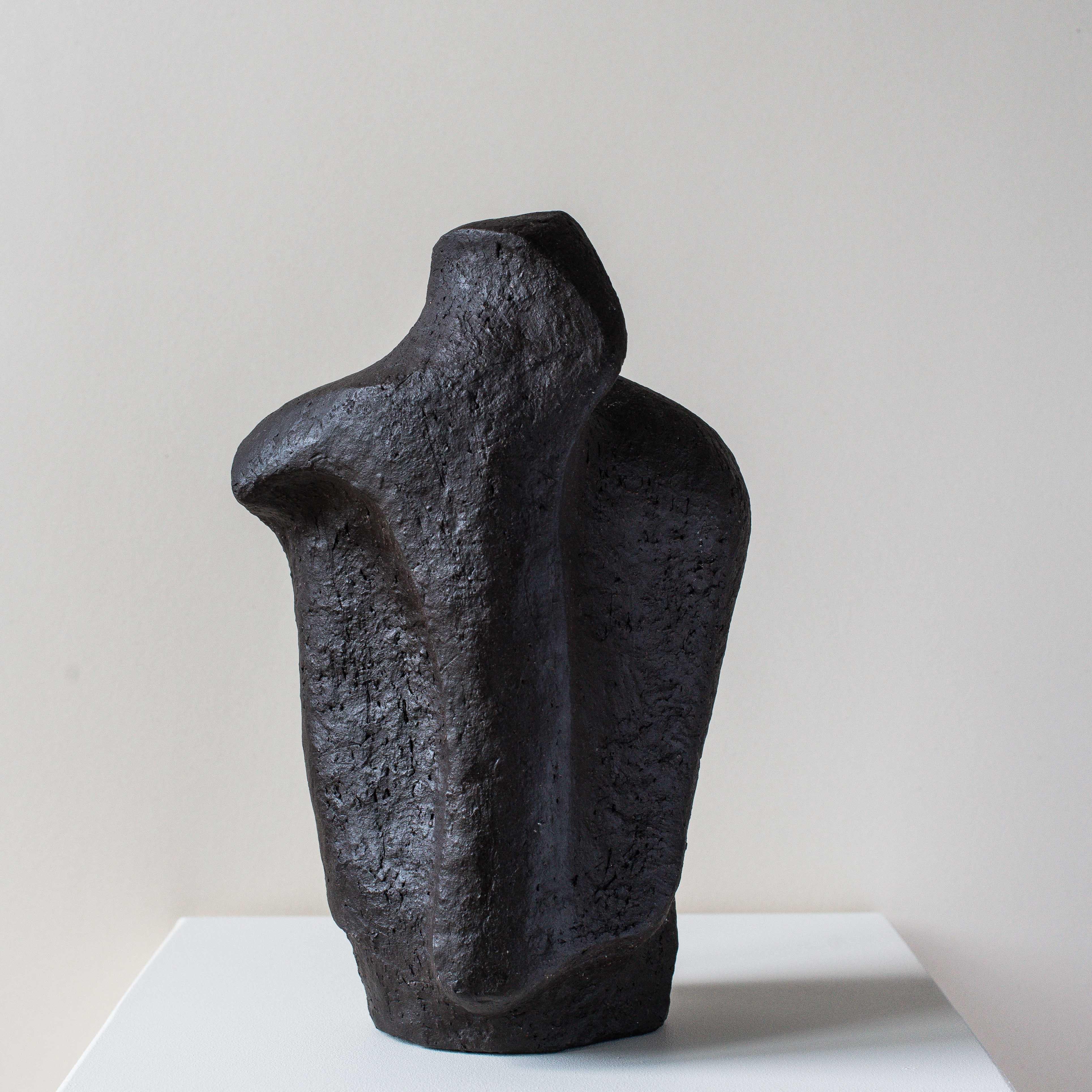 20th Century Mid-Century Abstract Sculpture, Free Form Chamotte Clay