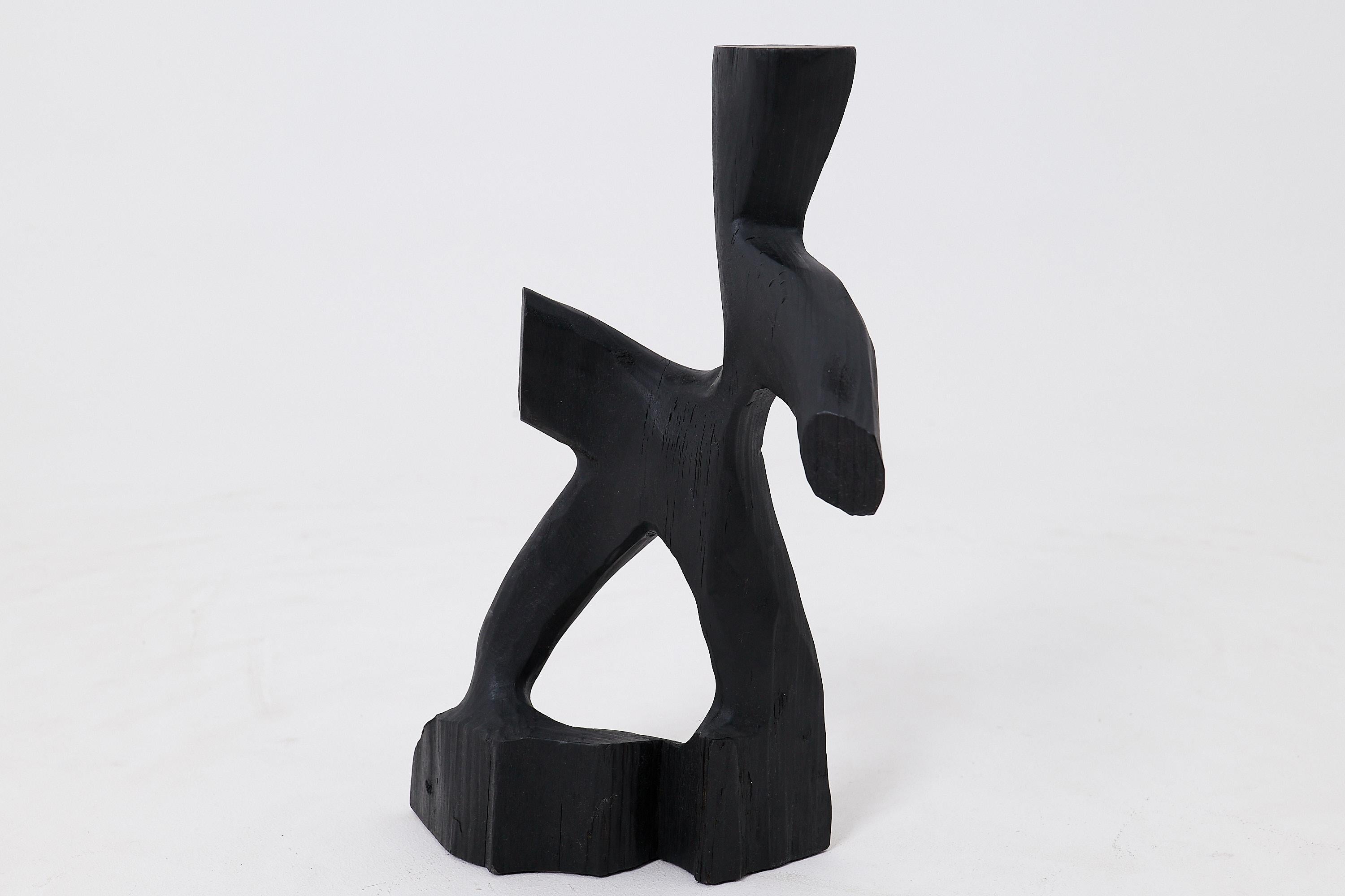 Abstract Charred Wood Sculpture, Totemic Form, By Logniture For Sale 3