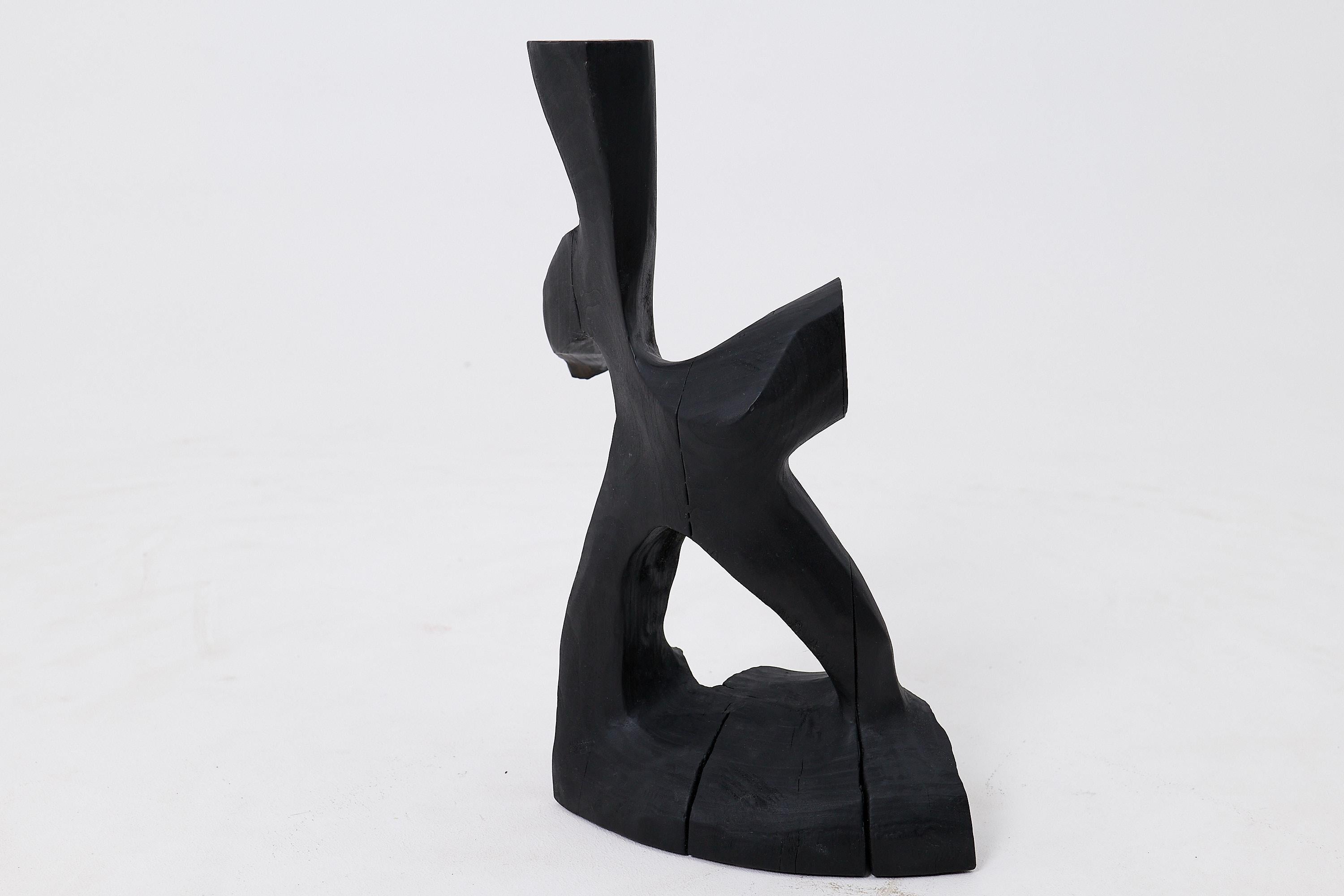 Abstract Charred Wood Sculpture, Totemic Form, By Logniture In New Condition For Sale In Stara Gradiška, HR