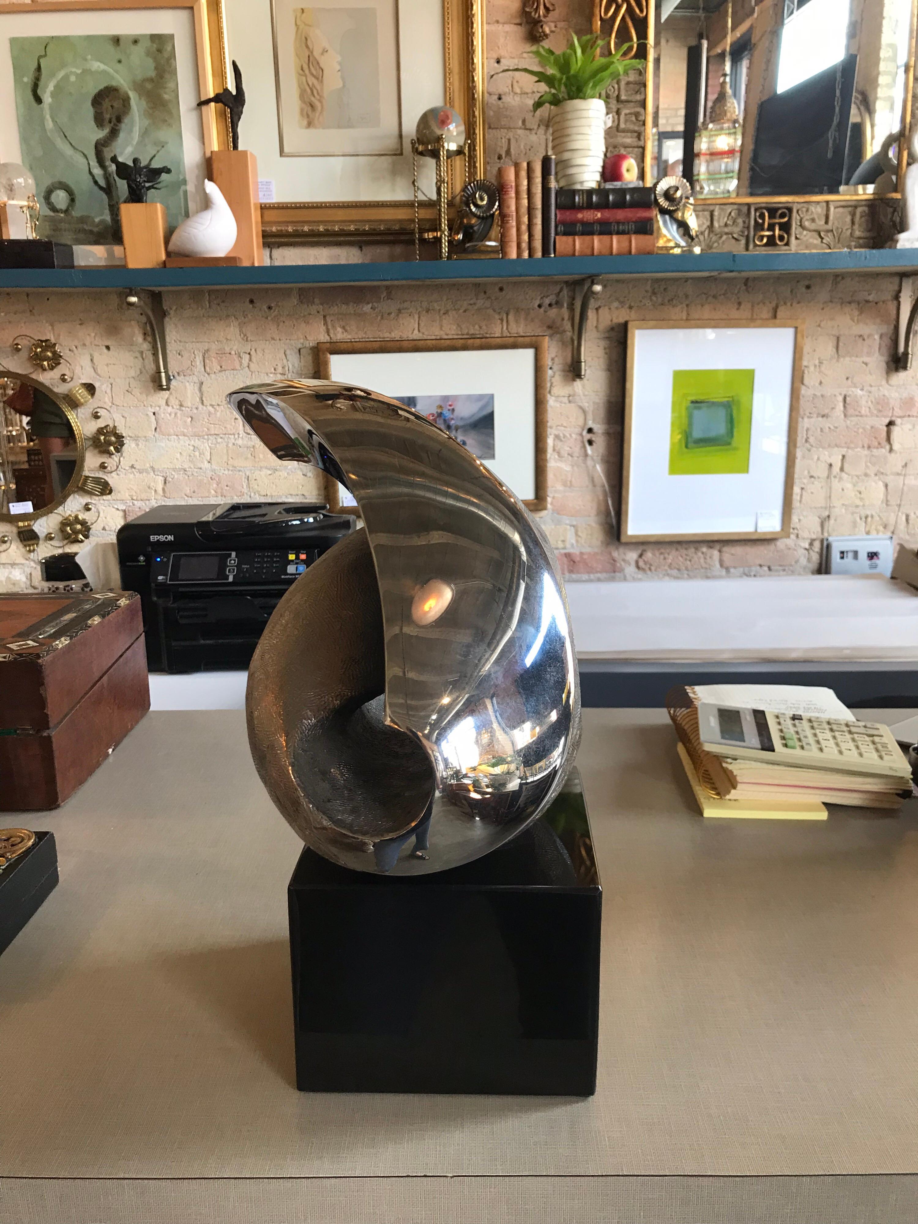 American Abstract Chrome Sculpture by S.S. Barron the 2nd
