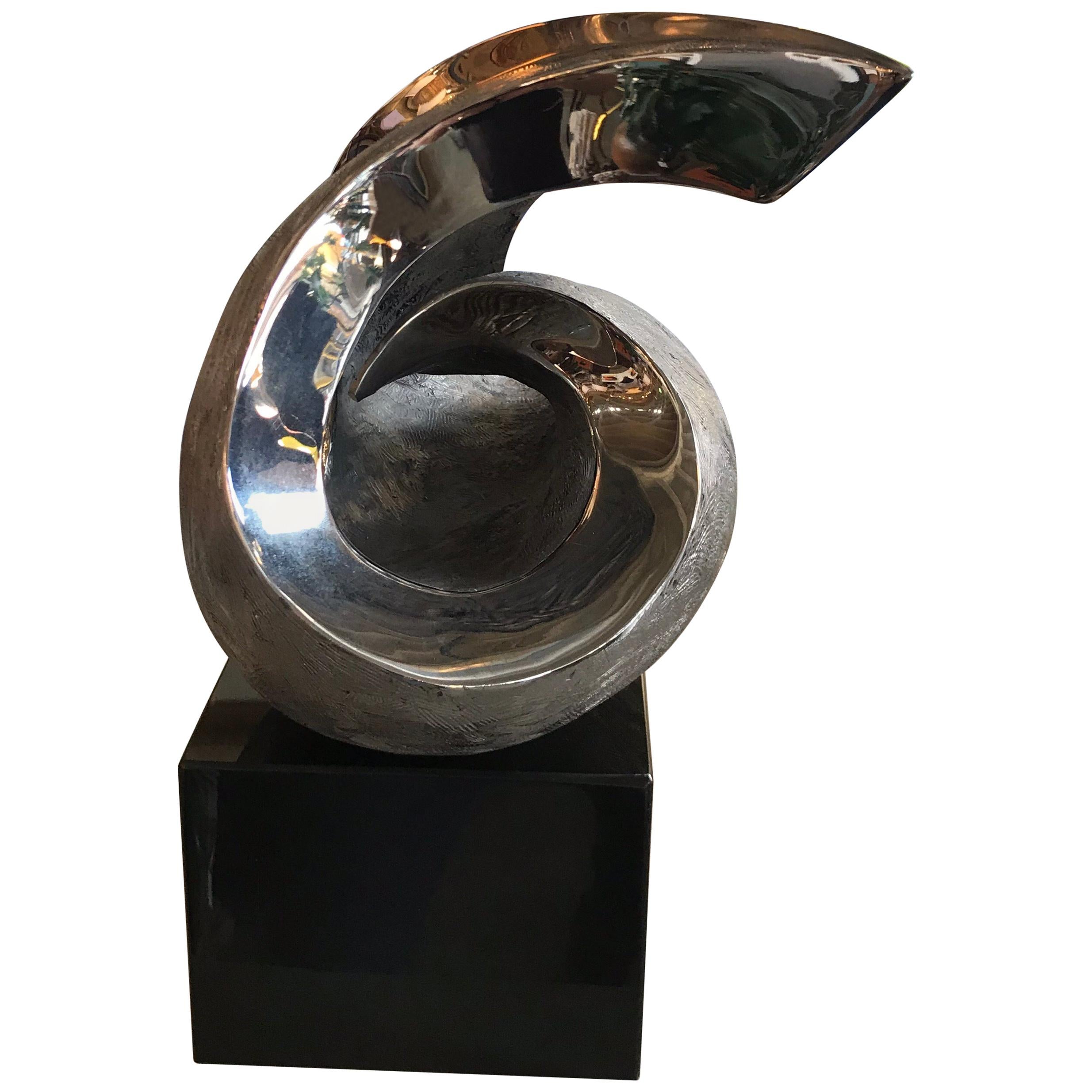 Abstract Chrome Sculpture by S.S. Barron the 2nd