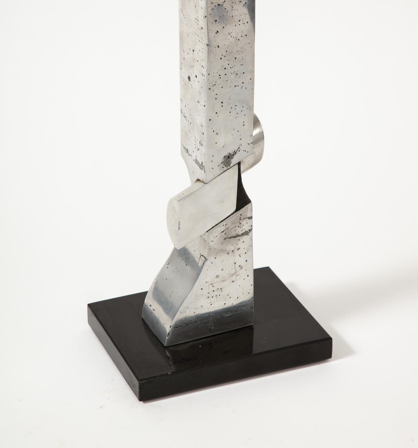 Abstract Chromed Steel Sculpture by Thibaud Weisz, c. 1950 For Sale 5