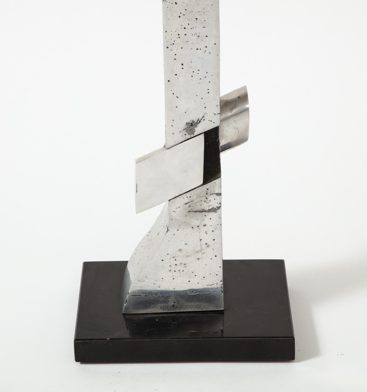 Abstract Chromed Steel Sculpture by Thibaud Weisz, c. 1950 For Sale 6