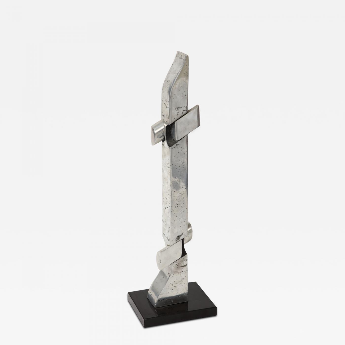 Abstract Chromed Steel Sculpture by Thibaud Weisz, France, c. 1950

Graphic, minimalist sculpture, reminiscent of a skyscraper.
