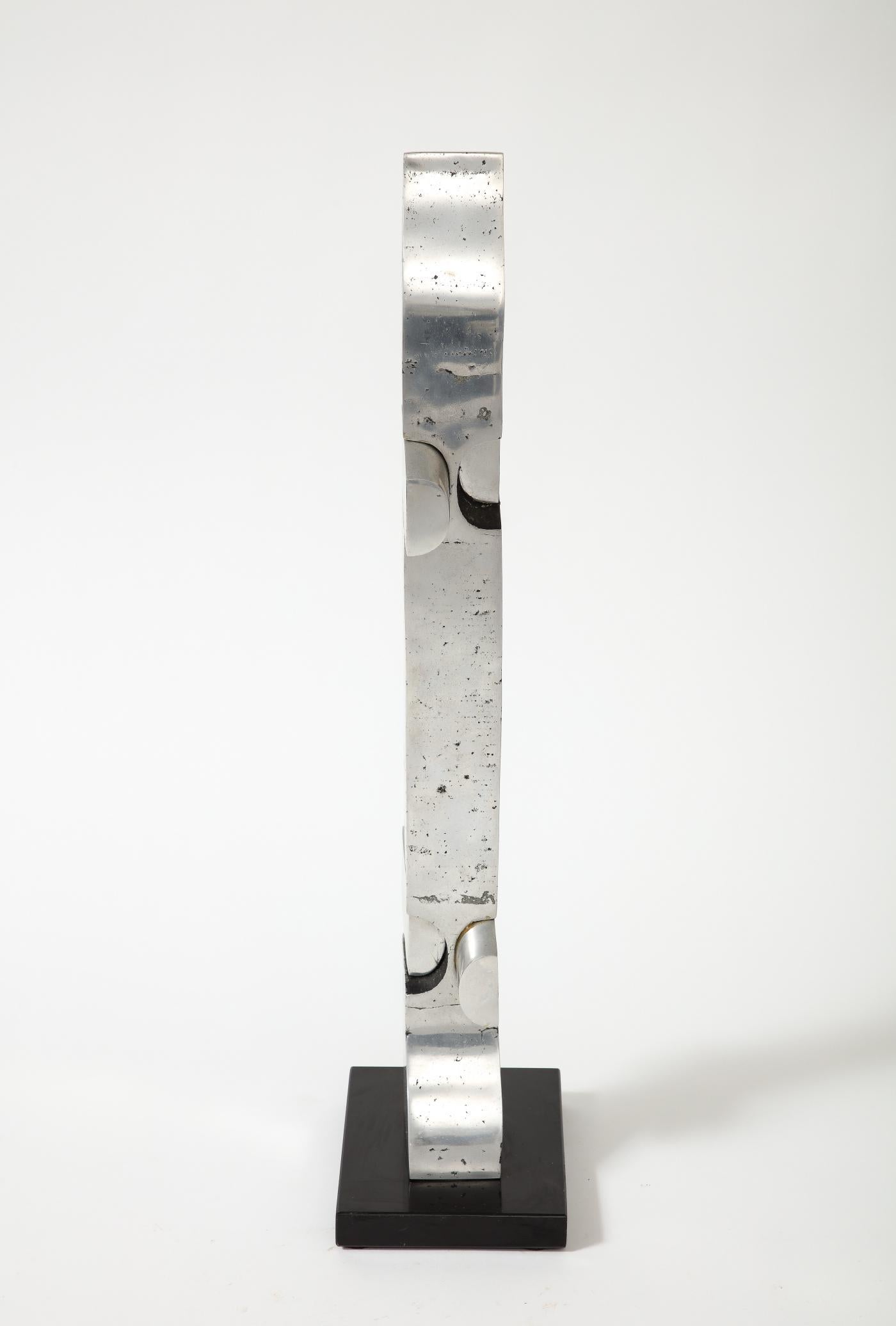 Abstract Chromed Steel Sculpture by Thibaud Weisz, c. 1950 In Good Condition For Sale In New York City, NY