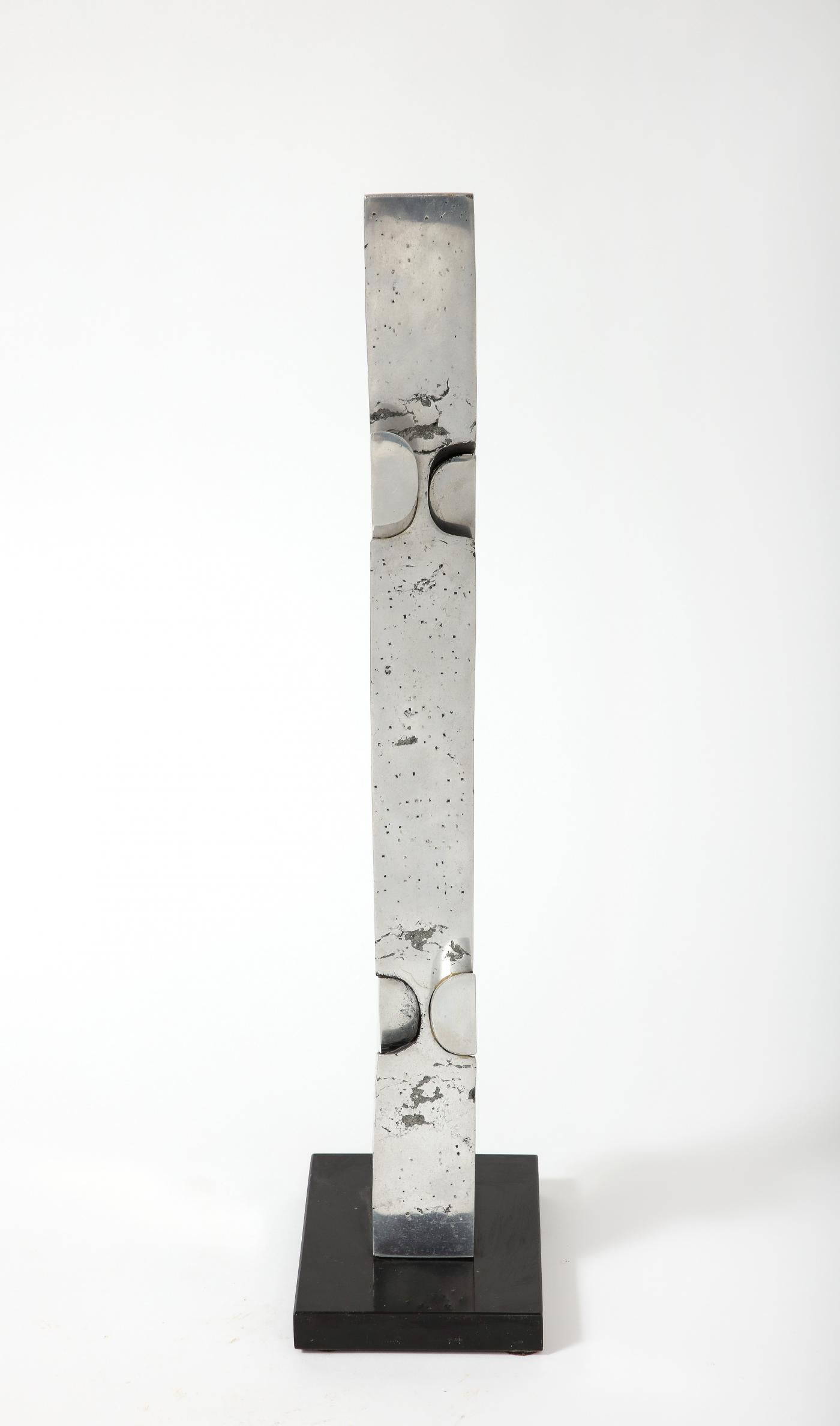 20th Century Abstract Chromed Steel Sculpture by Thibaud Weisz, c. 1950 For Sale