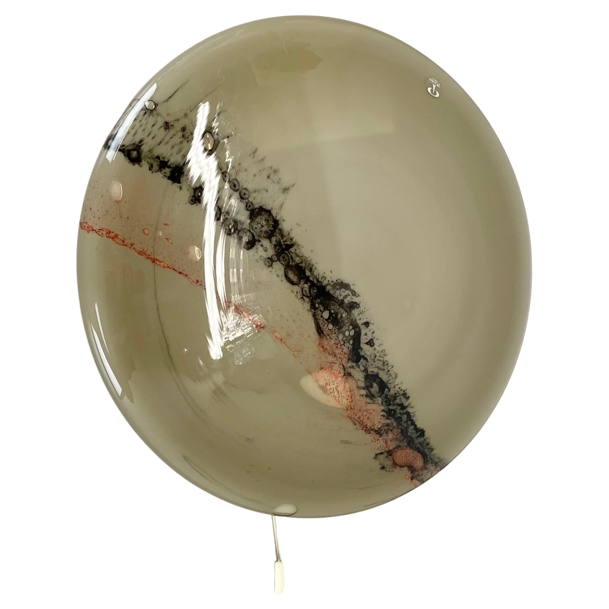 abstract "CIRRUS" Glass Sconce Wall Light by Peill & Putzler, Germany, 1980s