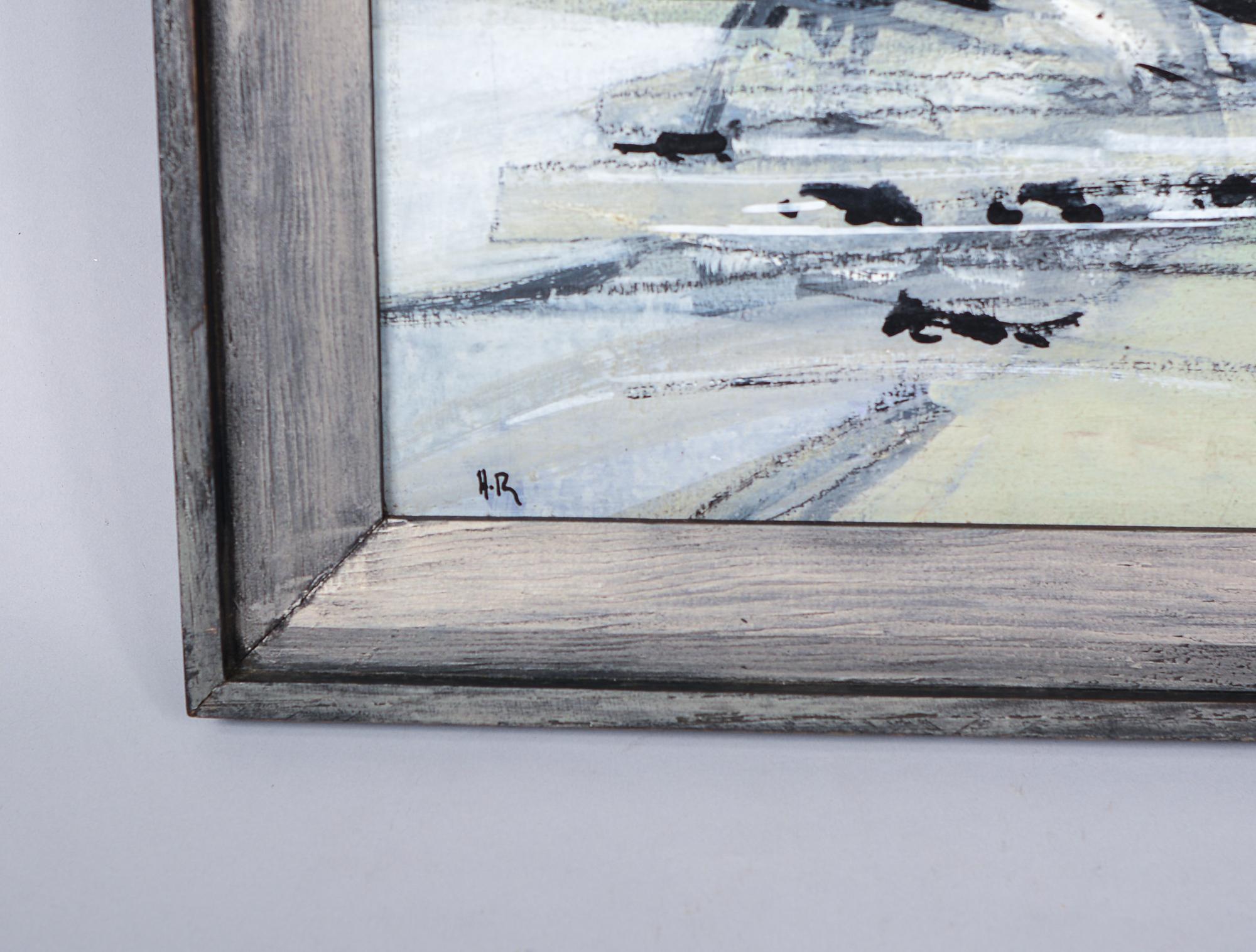 Abstract City Scape Painting by California Artist Jean Halpert-Ryden (amerikanisch) im Angebot