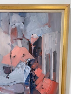 Scena astratta di città, olio dell'artista uruguaiano Carlos Perez Franco