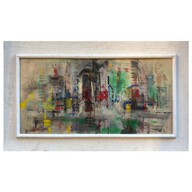 Gilles Guias, Acrylic on Board, Abstract Composition, 1984 For Sale at ...