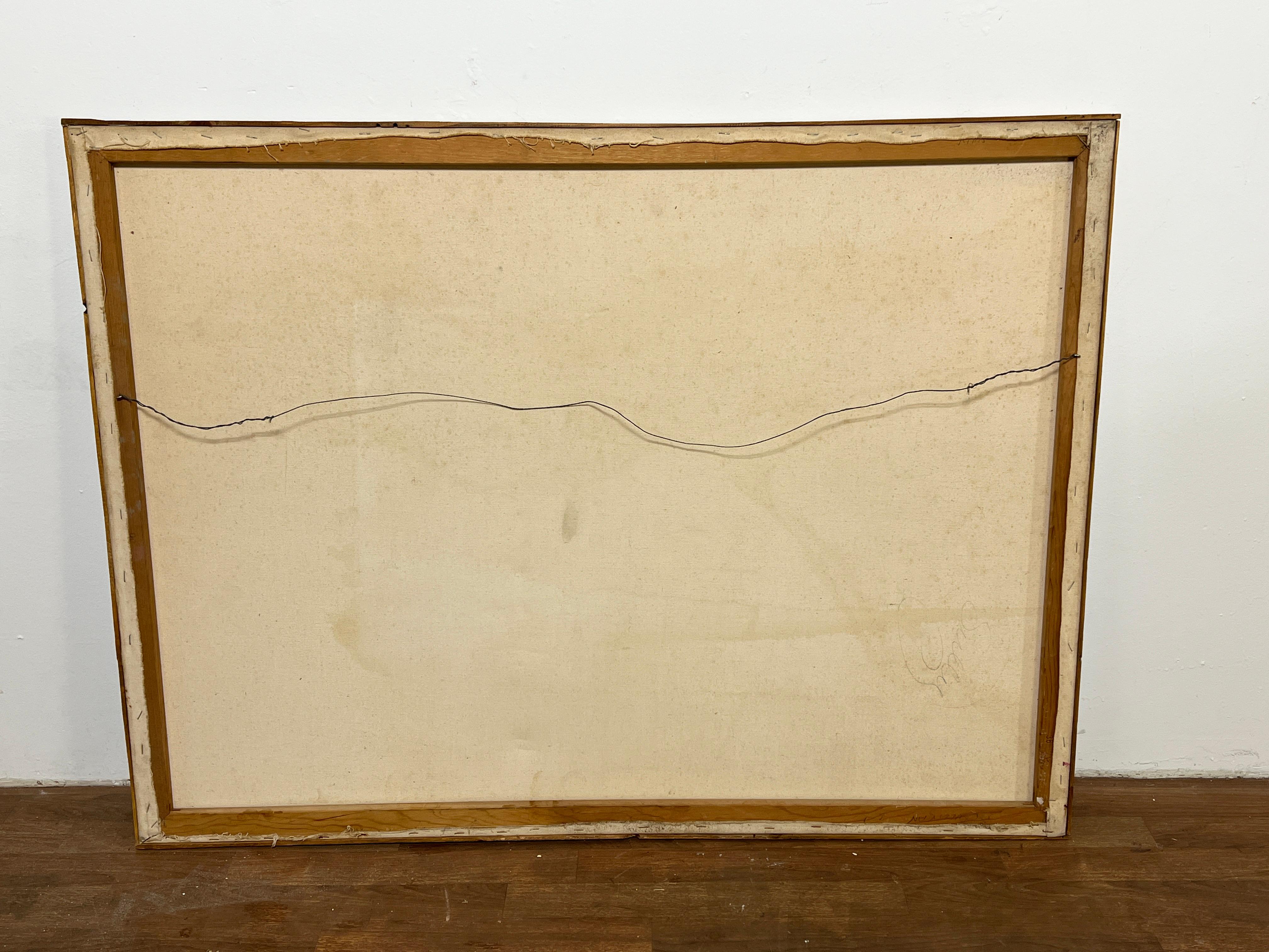 Abstract Coastal Painting by Rockport Artist Nancy Sullivan Circa 1970s For Sale 4