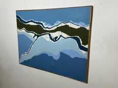 Abstract Coastal Painting by Rockport Artist Nancy Sullivan Circa 1970s