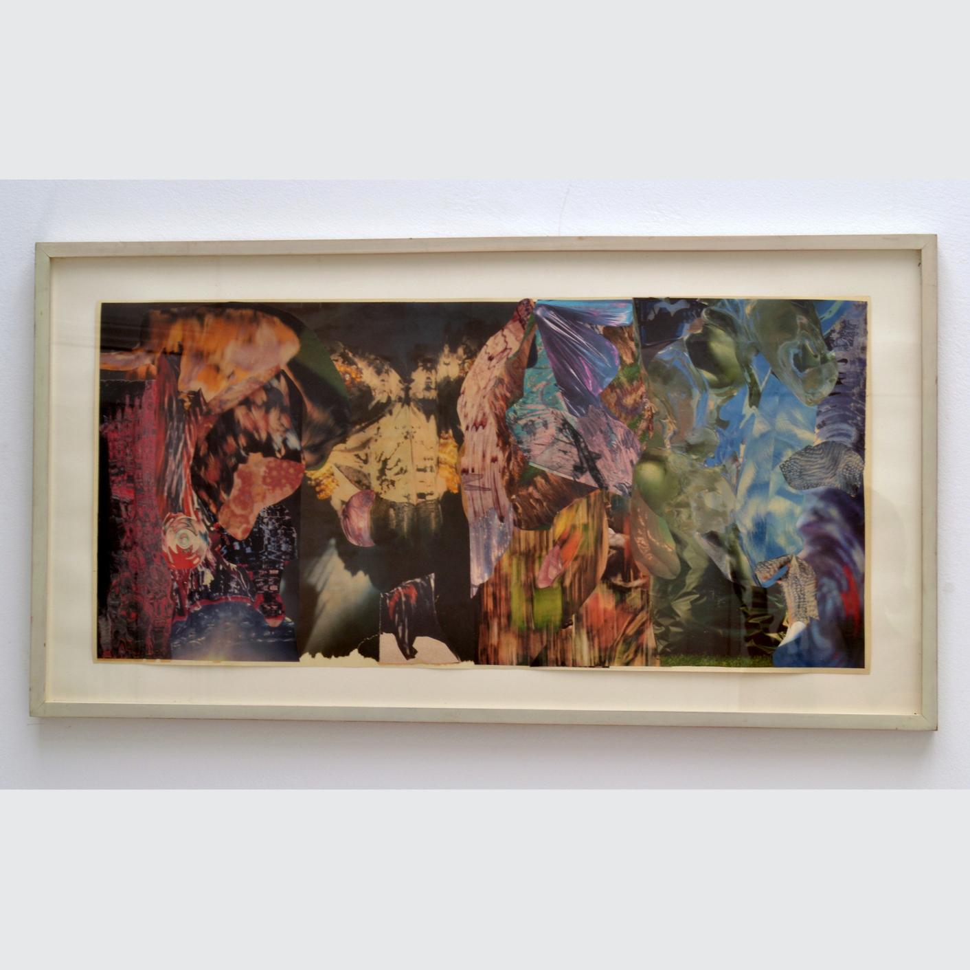 Abstrakte abstrakte Collage-Kunst in Blau von Bill Allan im Angebot 9
