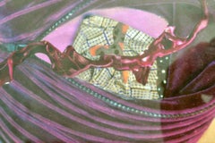 Abstract Collage Art in Purple by Bill Allan, UK, 1993