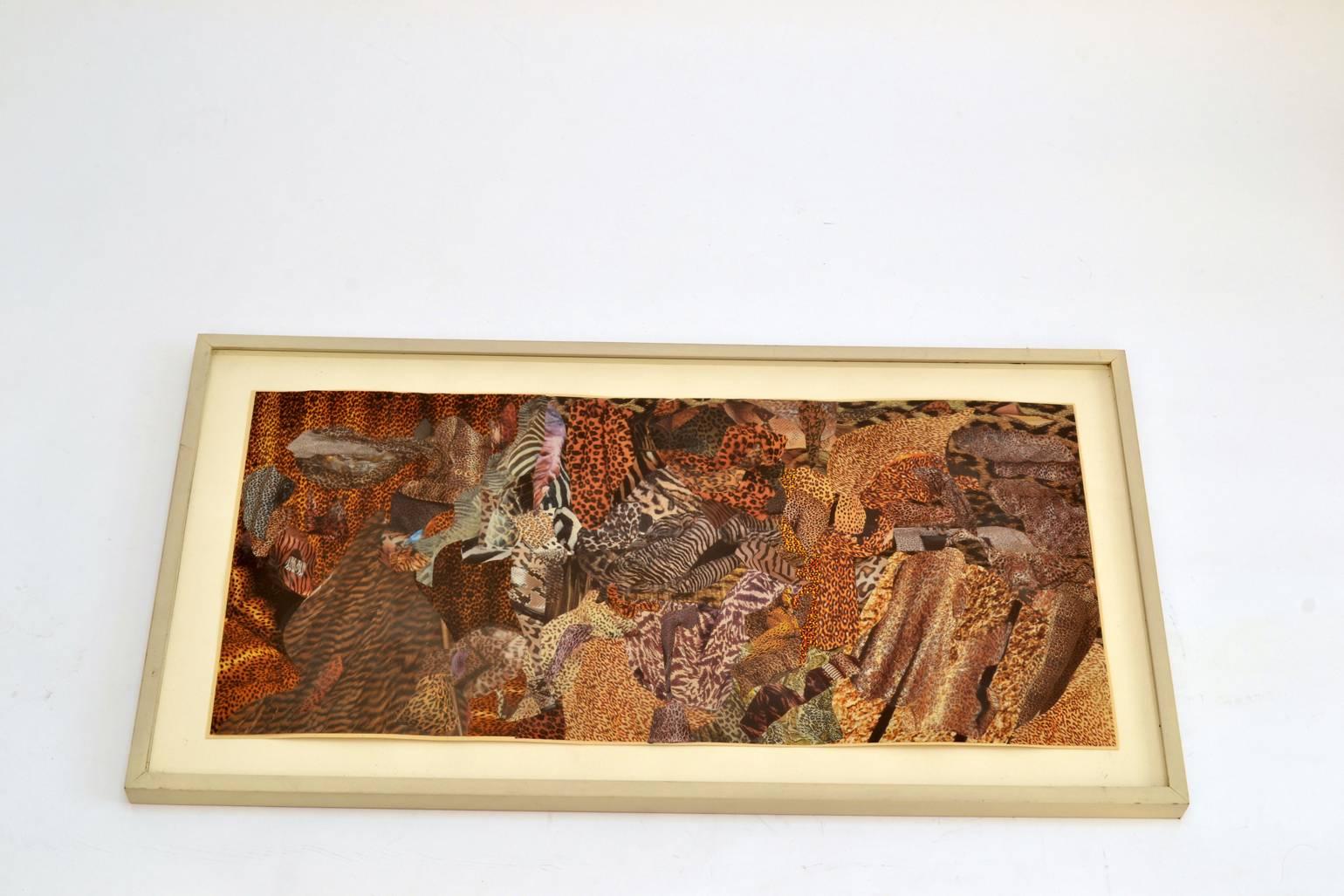 Wood Abstract Collage Art in Brown by Bill Allan, UK, 1993 For Sale