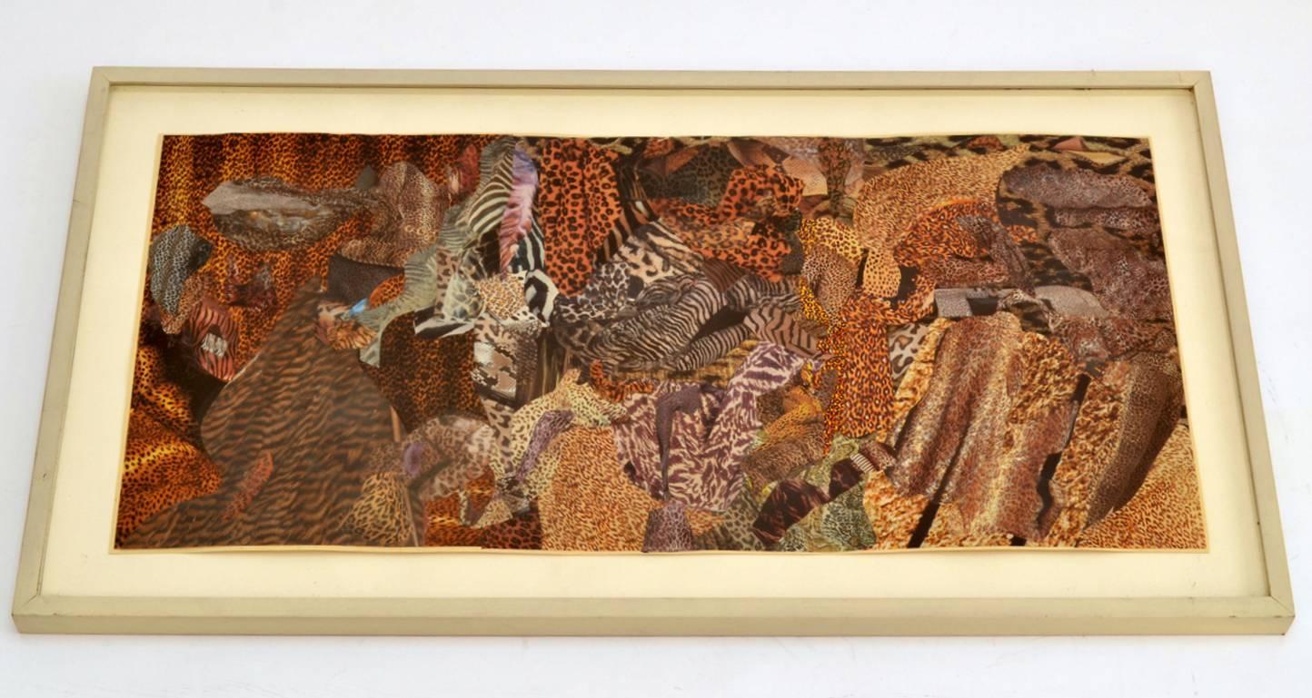 Abstract Collage Art in Brown by Bill Allan, UK, 1993 For Sale 1