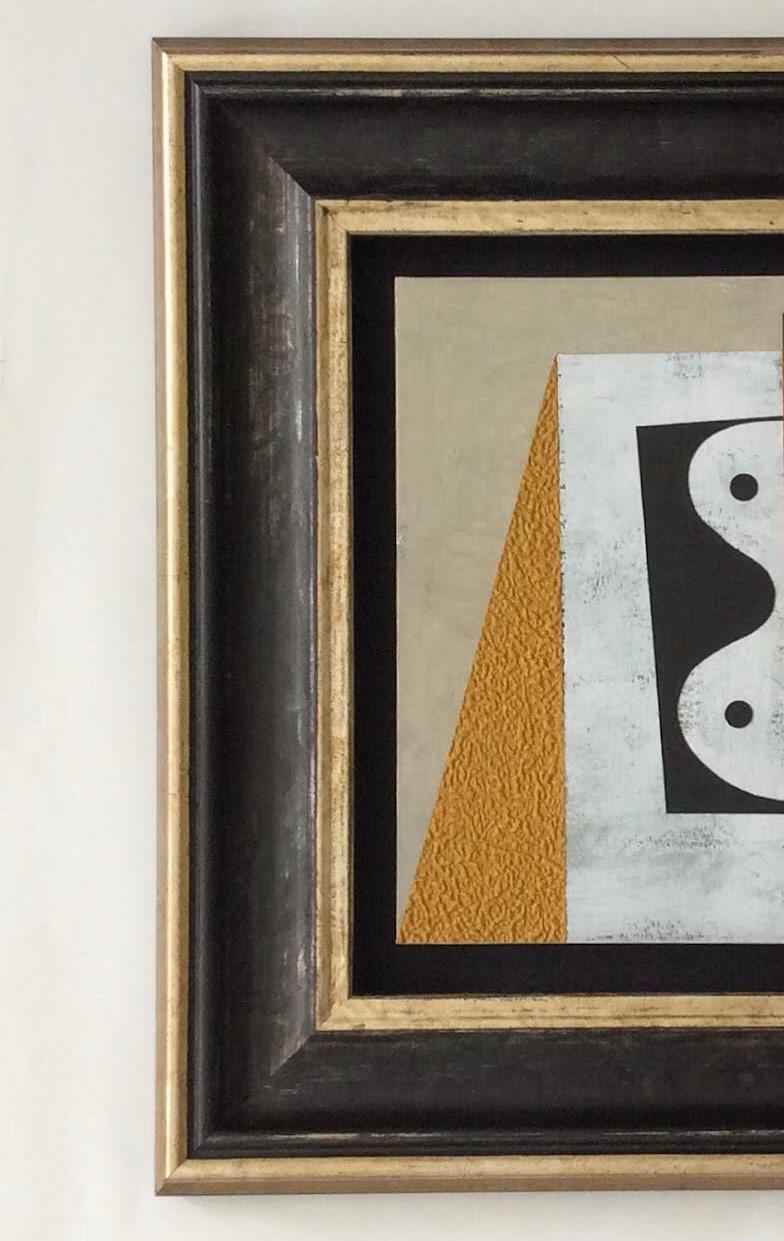 Collage Abstracto Del Artista John Taylor, Inglaterra, Contemporáneo en Nuevo Estado en New York, NY