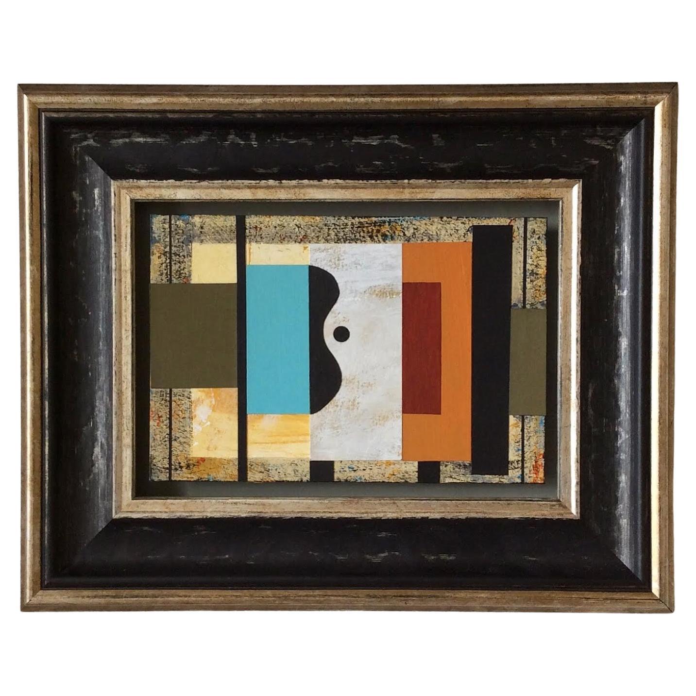 Abstract Collage By Artist John Taylor, England, Contemporary