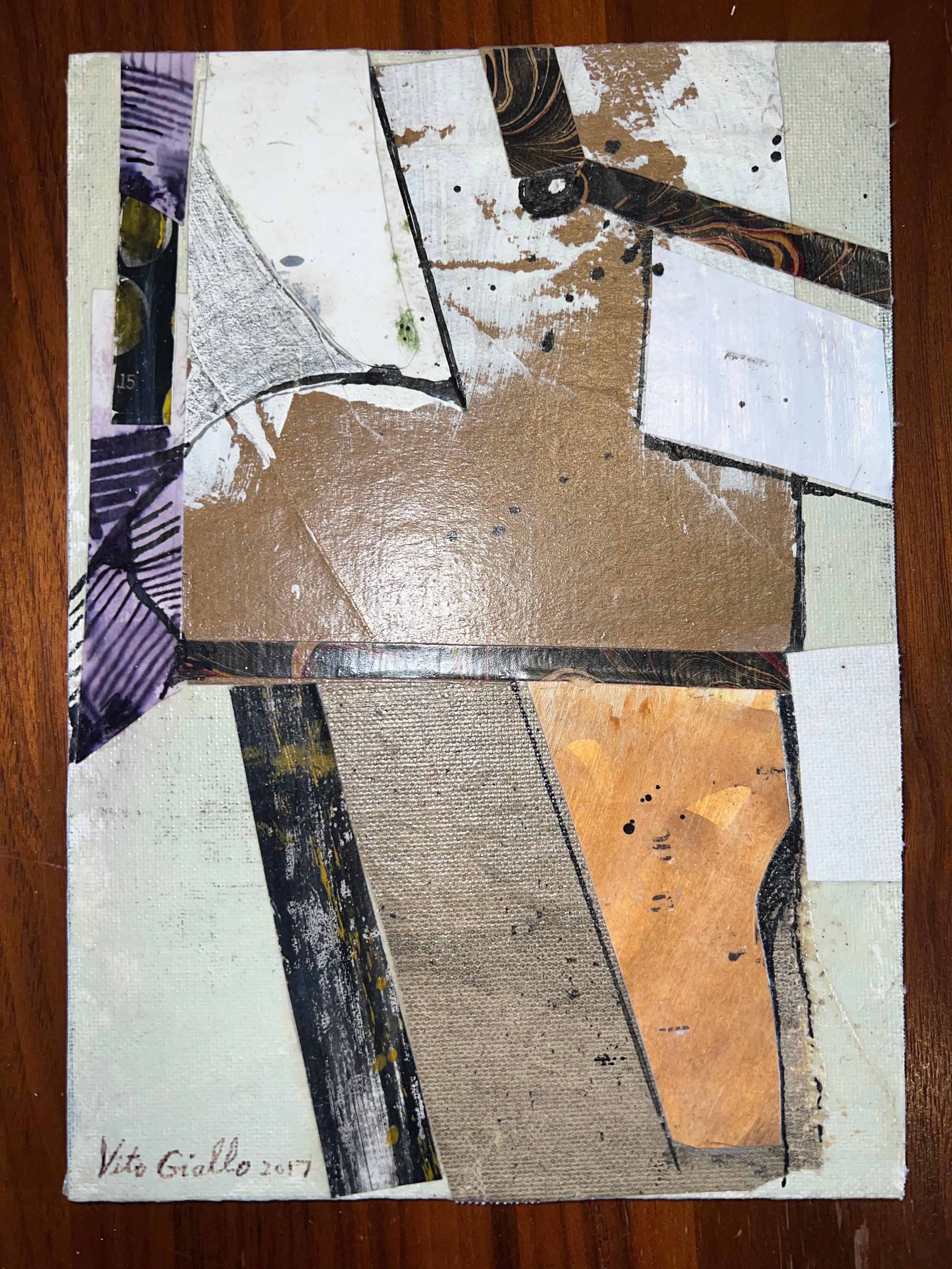 Abstract Collage by Vito Giallo, 2017 In New Condition For Sale In Brooklyn, NY