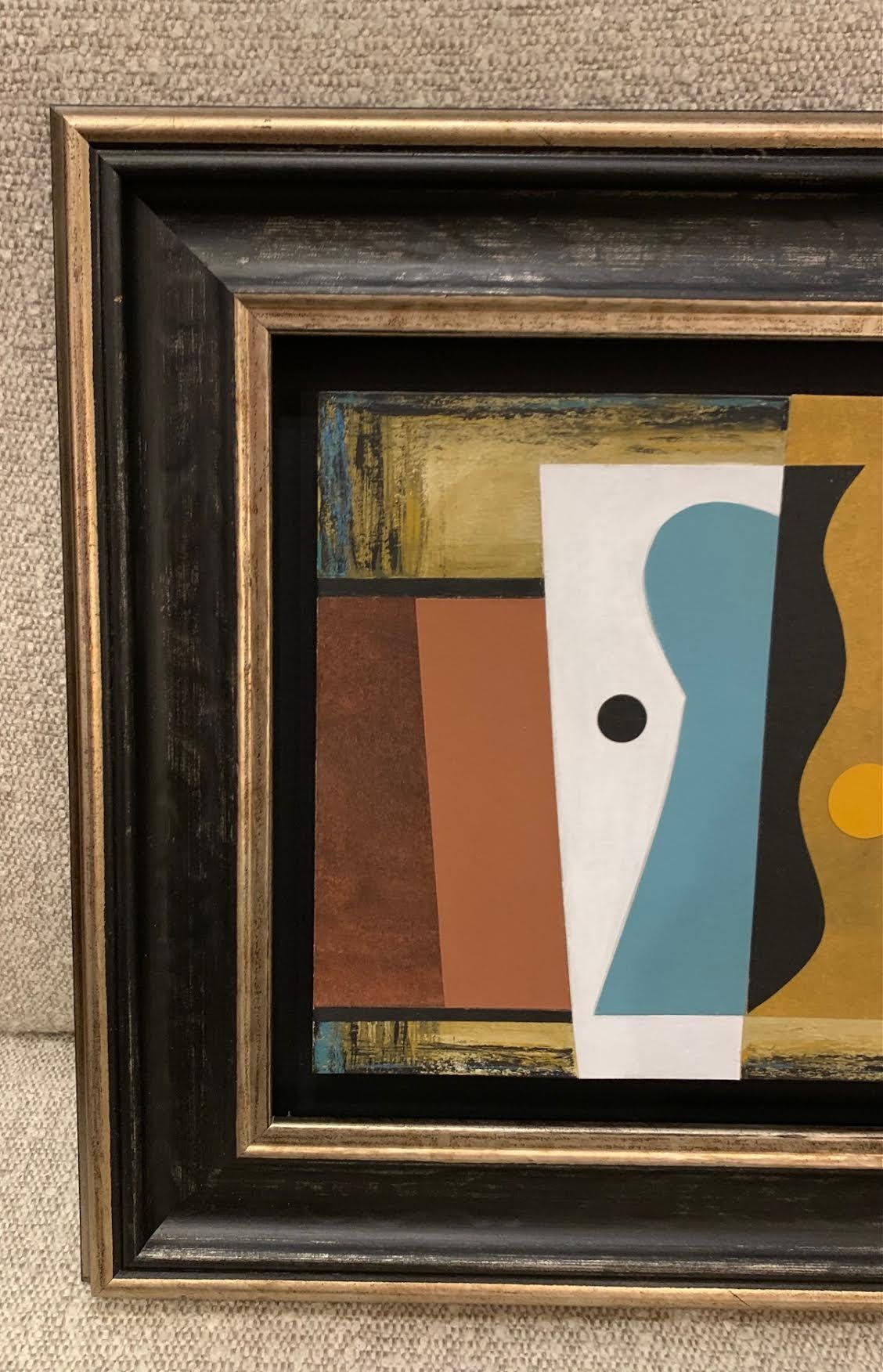 Abstract Collage Painting by John Taylor, England, Contemporary In New Condition In New York, NY