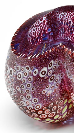 Abstract Colorful Glass Sculpture, Barbara Nanning