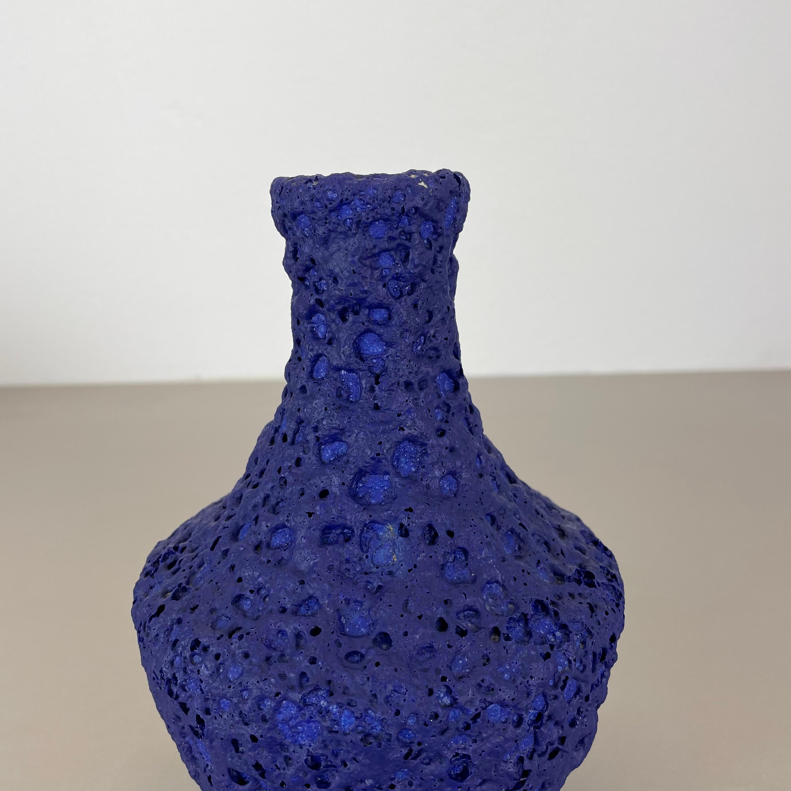 Blaue brutalistische Vase aus farbenfroher Keramik von Silberdistel, W. Germany, 1950er Jahre im Angebot 4