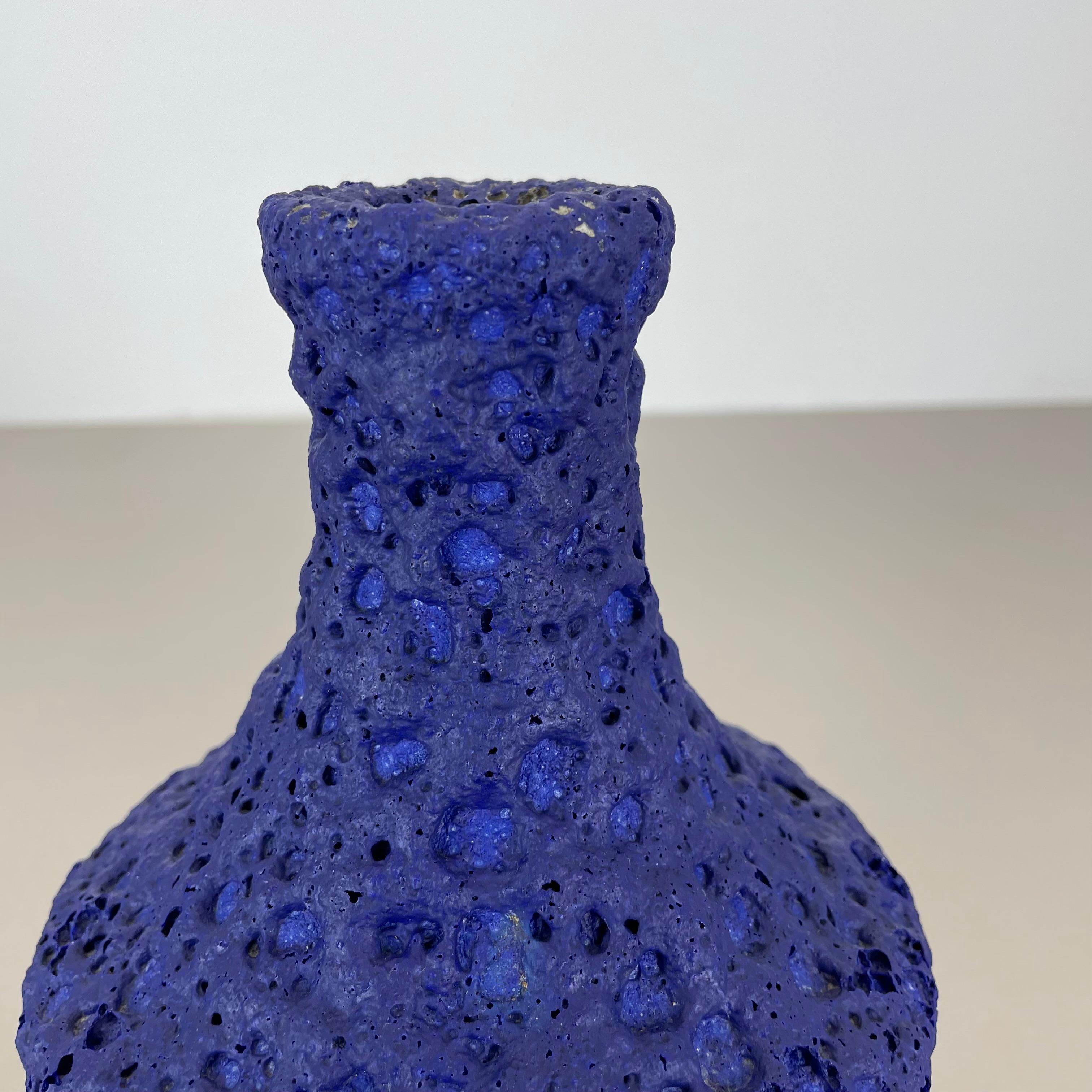 Blaue brutalistische Vase aus farbenfroher Keramik von Silberdistel, W. Germany, 1950er Jahre im Angebot 7