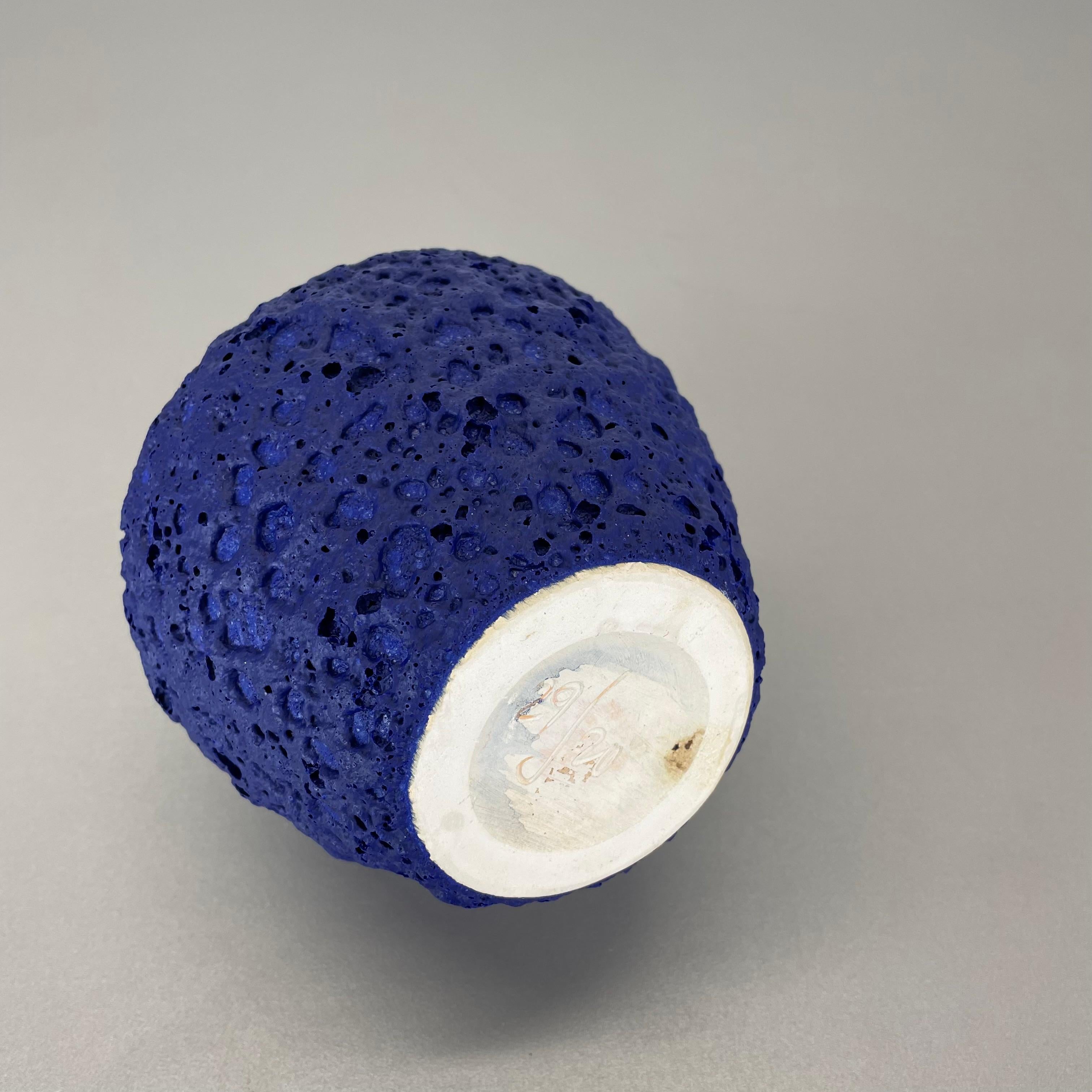 Blaue brutalistische Vase aus farbenfroher Keramik von Silberdistel, W. Germany, 1950er Jahre im Angebot 9