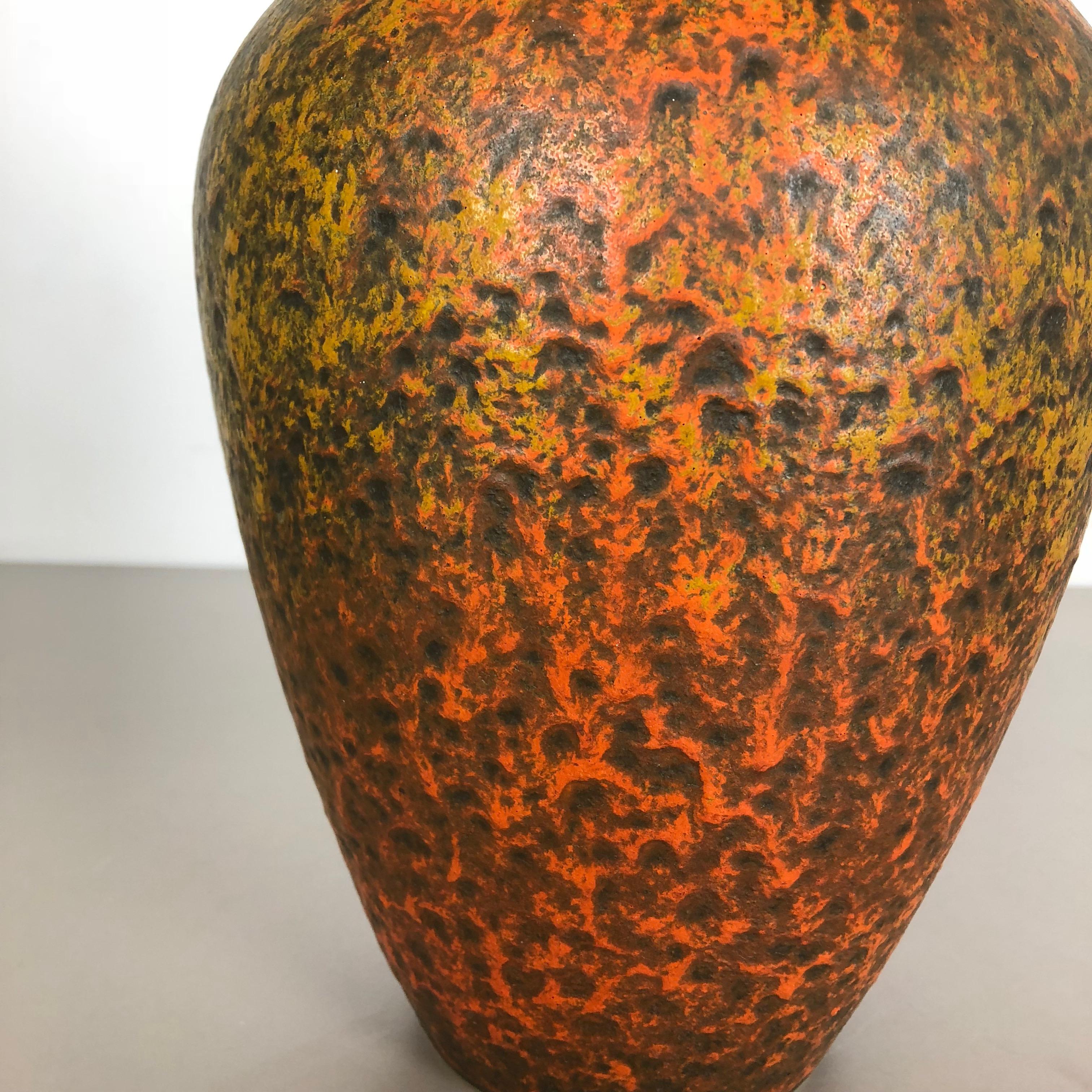 Abstract Colorful Pottery Floor Vase Made by Silberdistel, W. Germany, 1950s In Good Condition For Sale In Kirchlengern, DE