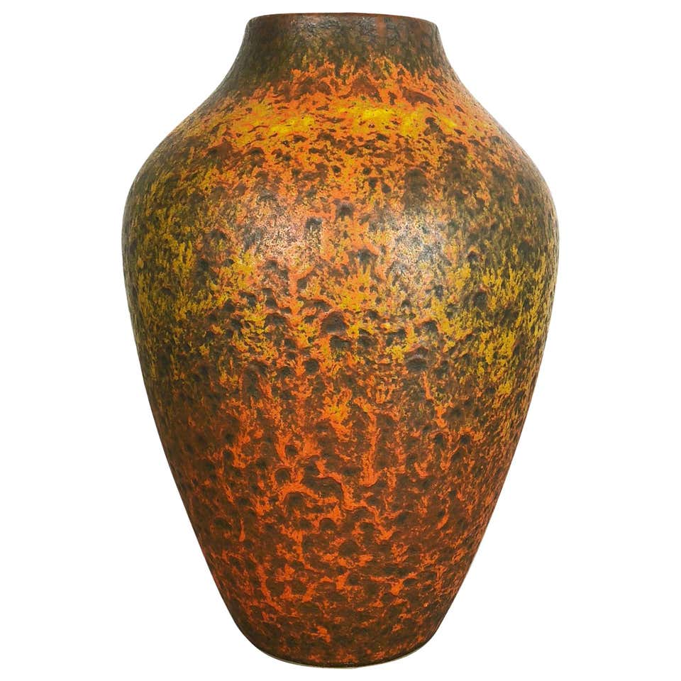 Colorful Abstract Ceramic Pottery Vase by Karlsruher Majolika, Germany ...