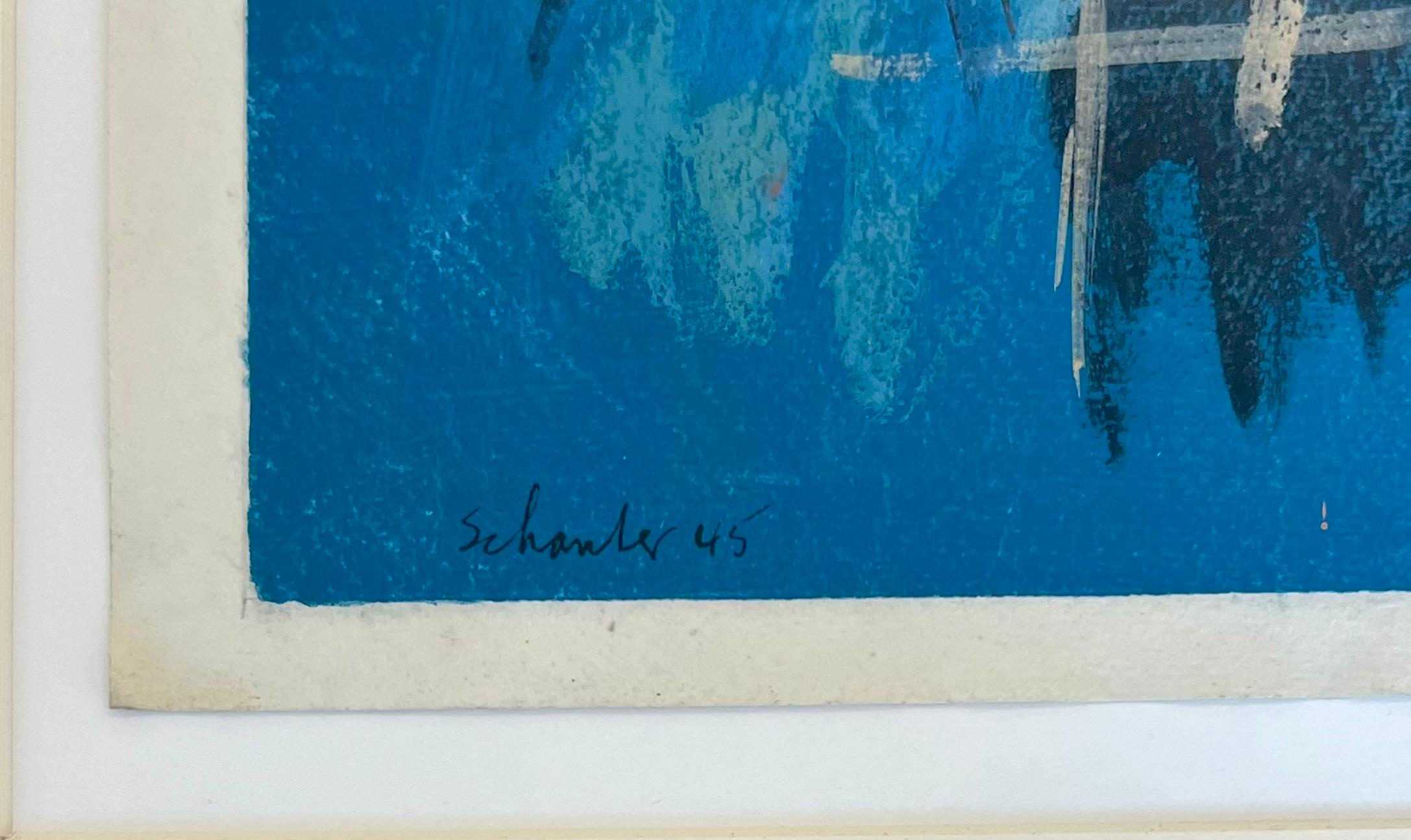Mid-Century Modern « Composition abstraite » de Louis Schanker en vente