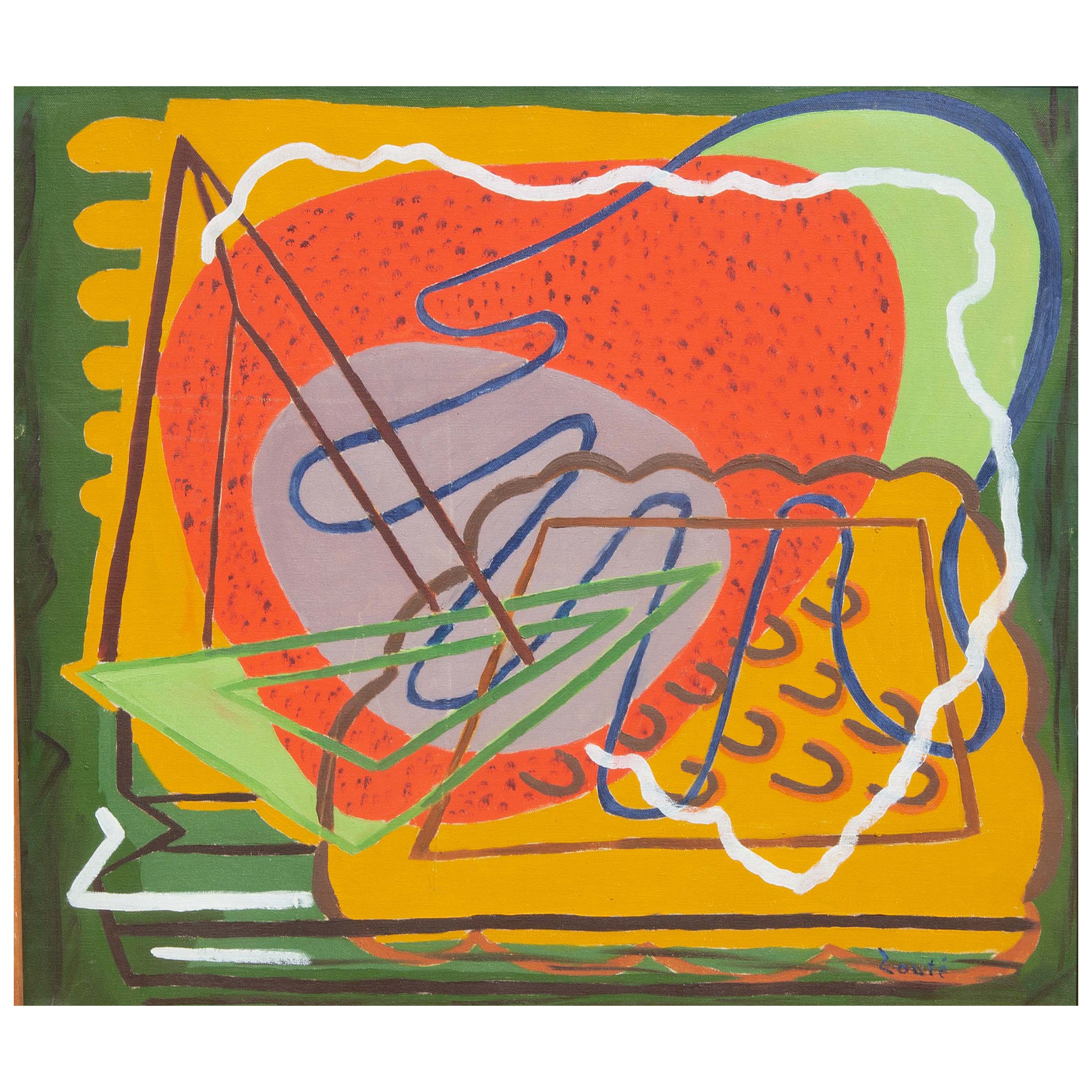 Abstract Composition by Zoute  (Leon Salter) Mid Century
