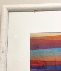 Abstract Composition Gouache on Paper, Miodrag, Signed