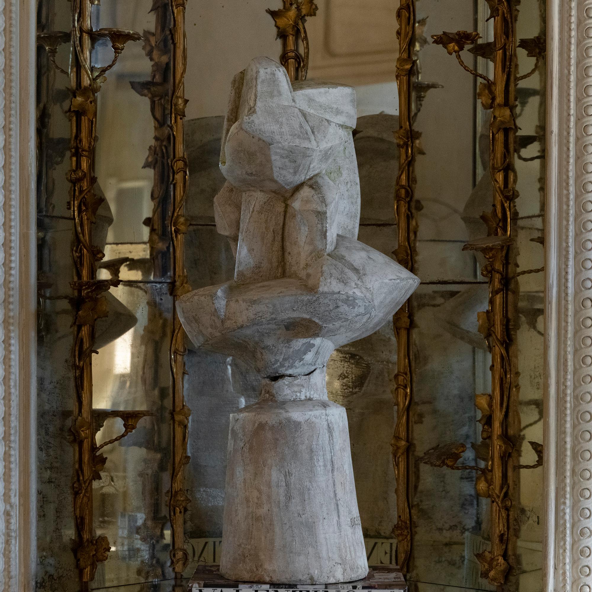 Abstract Concrete Sculpture by Roger Desserprit, France 1980's circa In Good Condition For Sale In Firenze, IT