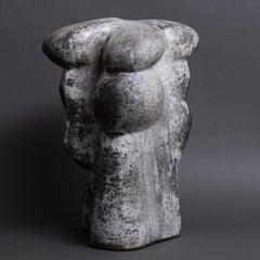Abstract, Contemporary ceramic sculpture by Bo Arenander, Raku fired, In-stock