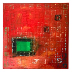 Abstract Contemporary Painting by Artist Kenn Orphan Signed and Dated 2000