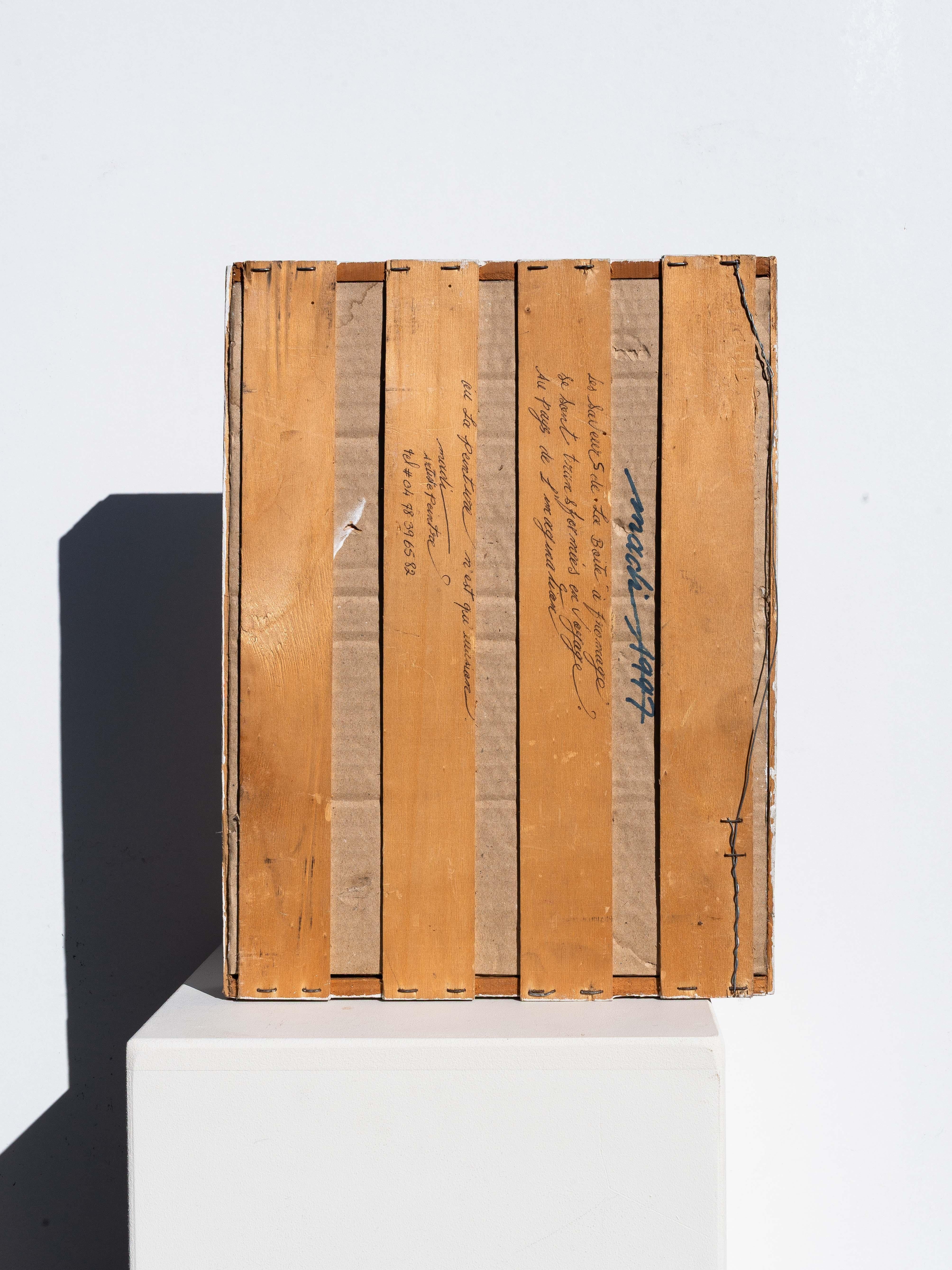 Abstract Contemporary Painting - Mixed Media Art - Signed - France 1990s For Sale 3