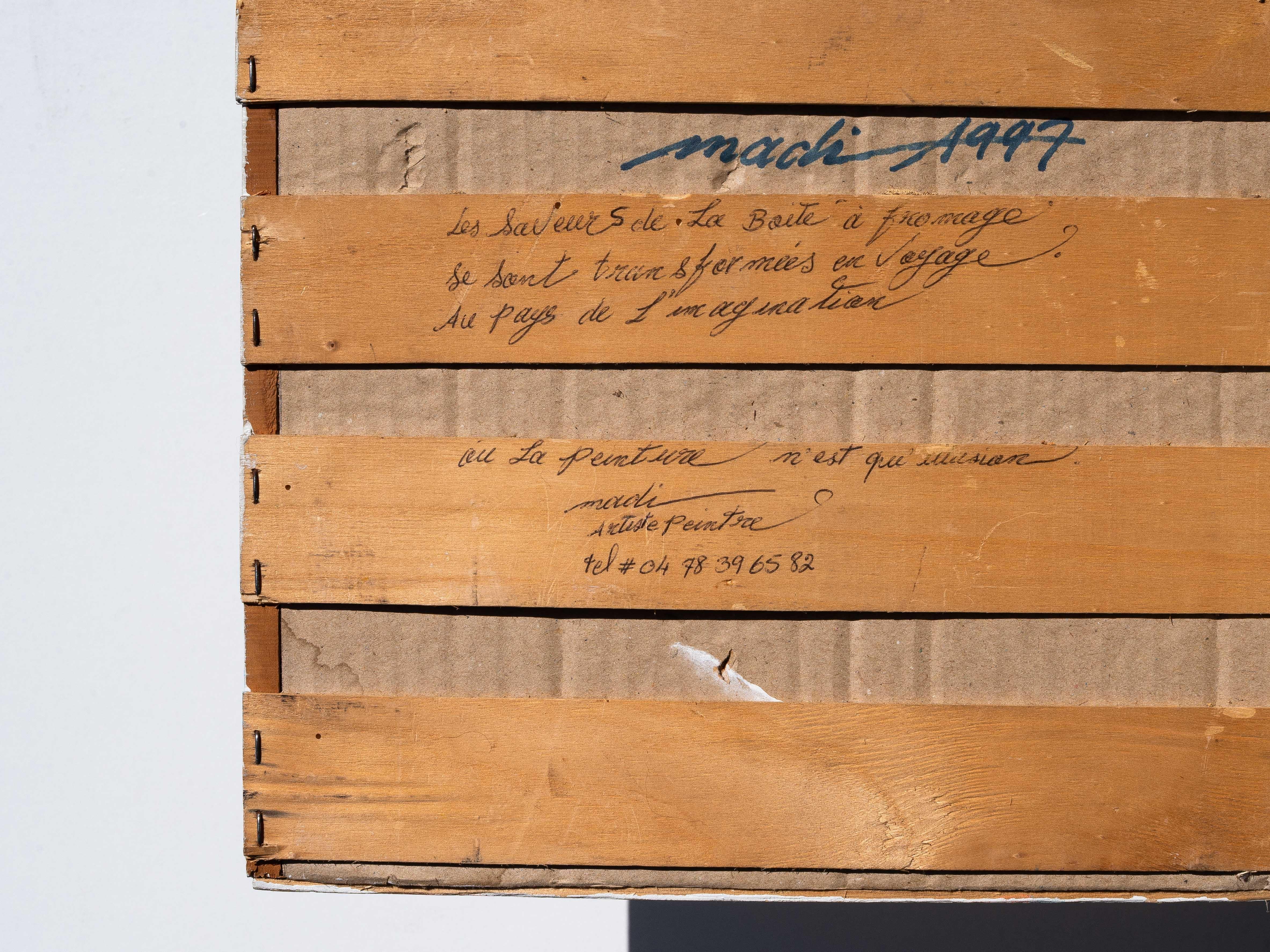 Abstract Contemporary Painting - Mixed Media Art - Signed - France 1990s For Sale 4