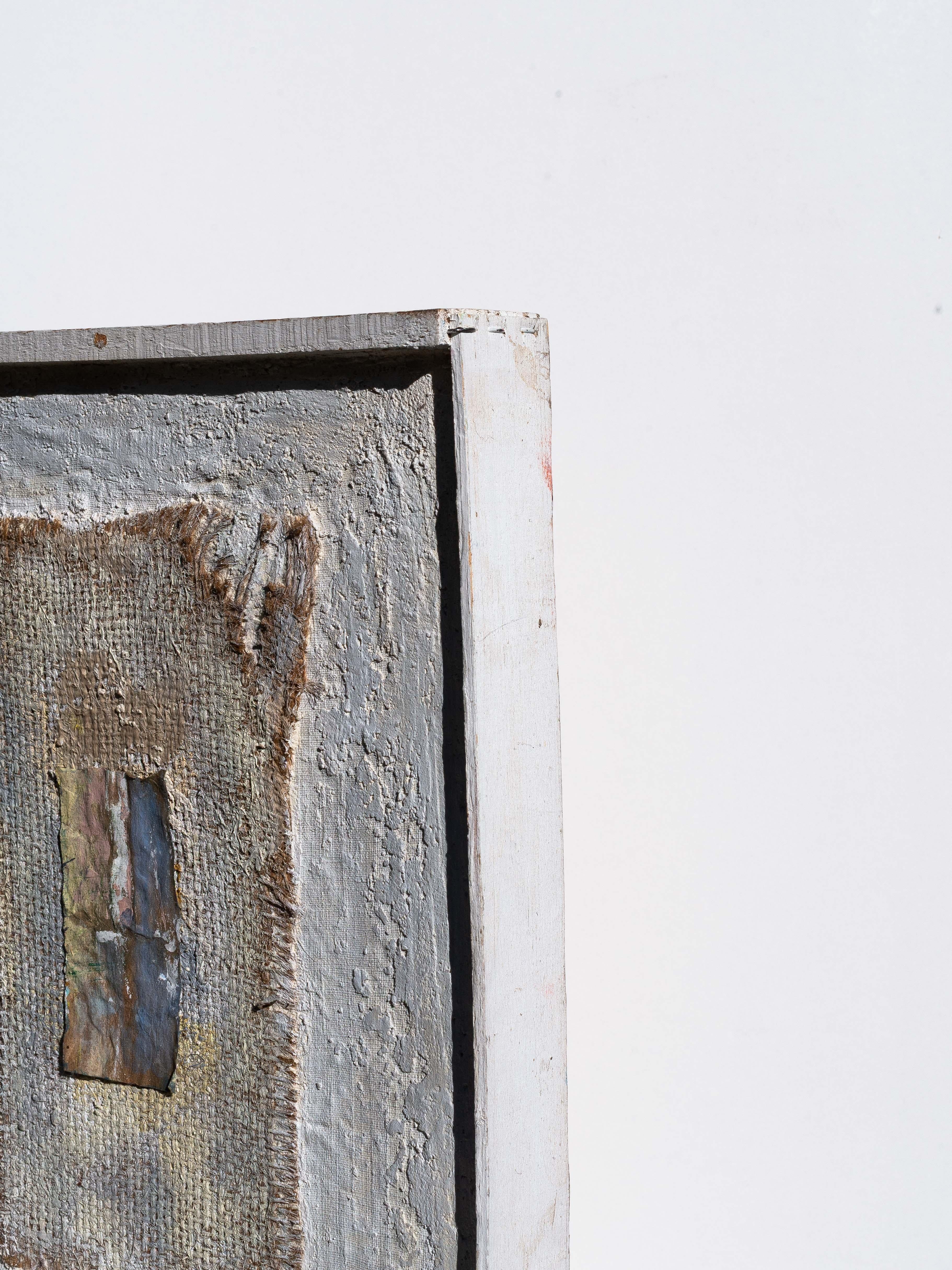 Canvas Abstract Contemporary Painting - Mixed Media Art - Signed - France 1990s For Sale