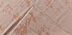 Abstract Contemporary Pale Sand Carpet "Scriptum" Designed By Vincente Wolf