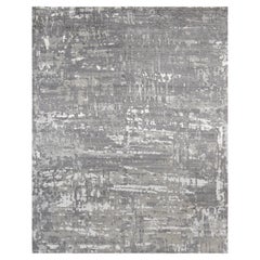 Motif contemporain abstrait avec mouvement organique Tapis en laine mélangée 12'x15'2''