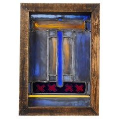 Abstract Contemporary Stained Glass Window
