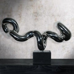 Abstract Contemporary Tubular Metal Sculpture