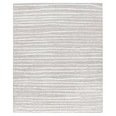 Tapis abstrait contemporain en viscose Hand Made 8' x 10'