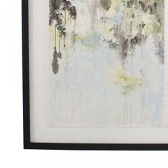 Pintura abstracta contemporánea en acuarela, estilo moderno, siglo XX